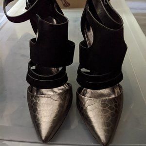 BCBGENERATION Metallic Cage Heels